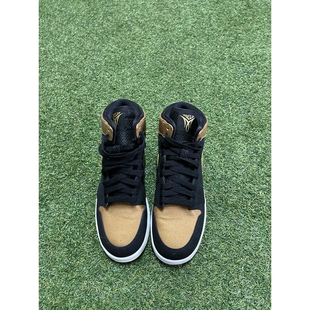 Nike Air Jordan Retro 1 High BG Melo Black Gold GS 705300-026 Shoes Youth Sz 6Y‎